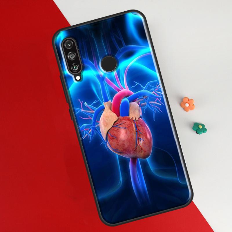 Medical Human Organs Heart Art Case For Honor 50 8X 9X 10i Cover For Huawei P30 P40 Lite P50 P20 Pro P Smart 2019 Nova 5T