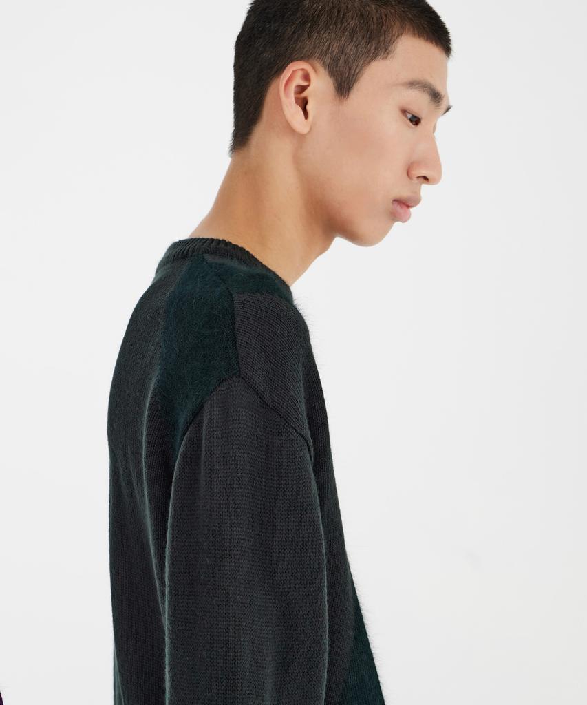YOUTH Curved Angora Knit - Deep Green