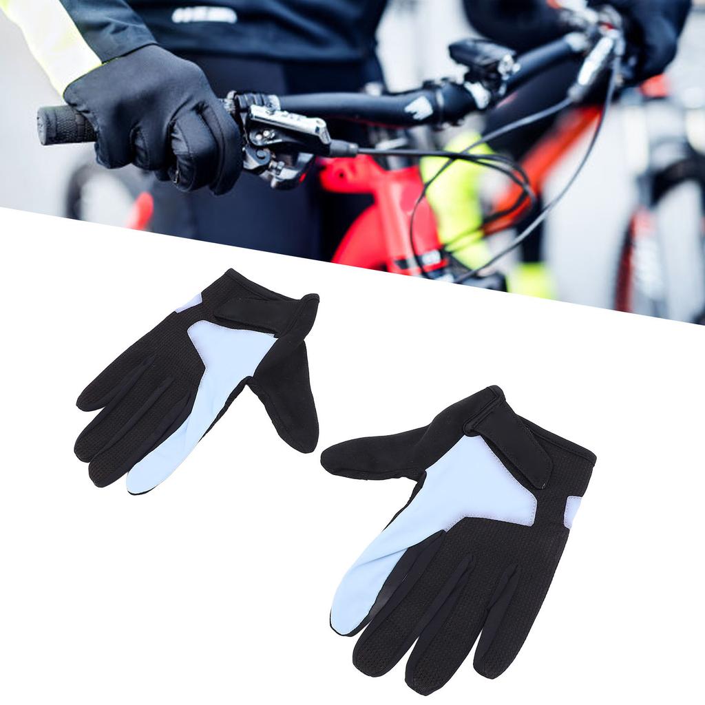 Full Finger Cycling Gloves Men Women Racing Workout Shock Absorption Support Touch Screen
