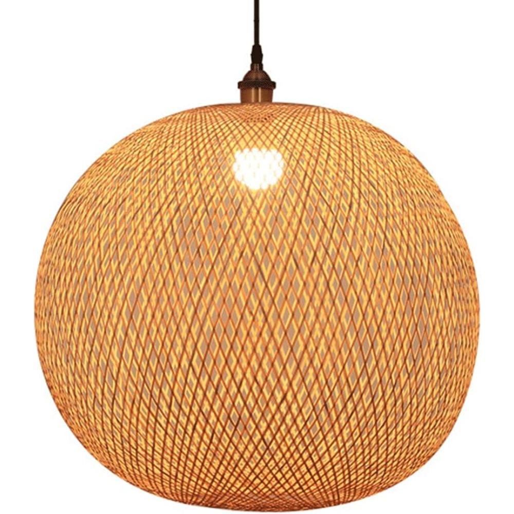 Handmade Bamboo Pendant Light Lantern Chandelier Ceiling Light Southeast Asian Style Ceiling Light for Restaurant, Living Room No Bulb