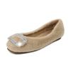 2025 New Winter Women's Furry Velvet Loafers - Black Cotton Flat Warm Slippers