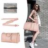 Foldable Women Travel Convenient Carry-on Clothing Bag Large PU Leather Duffel Bag Women's Business Travel Bag