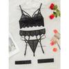 Sexy Lingerie Woman Lace Transparent Underwear Fairy Brief Sets Delicate Bra Kit Push Up Breves Sets Thin Erotic Bras