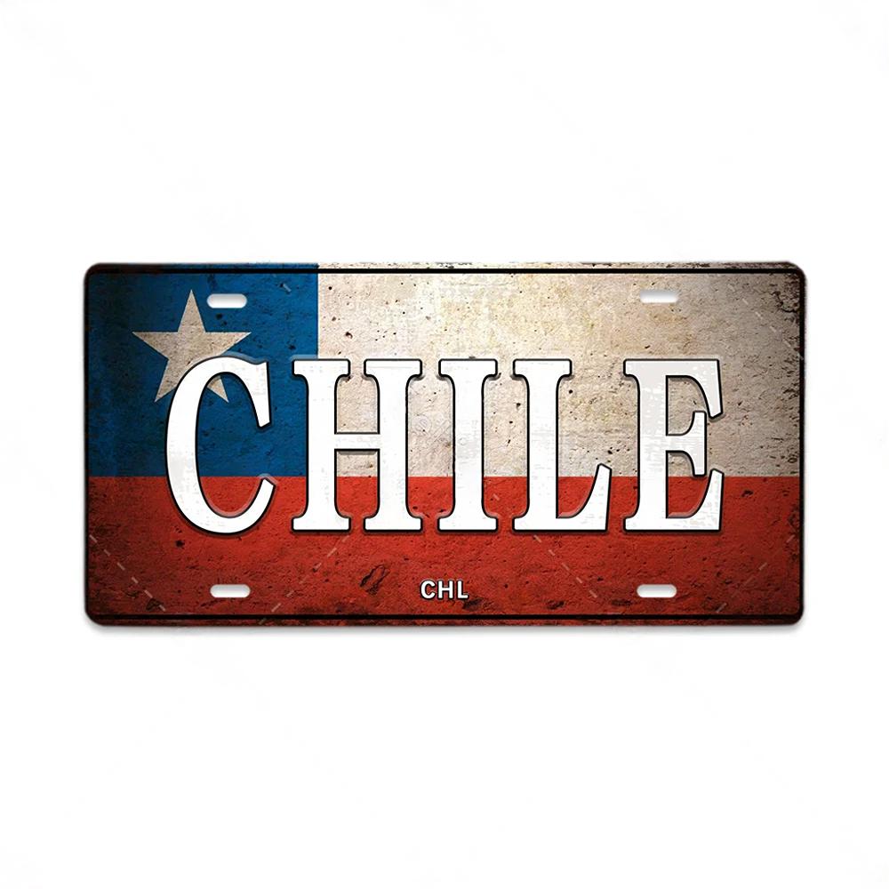 Popular Tourism Country Posters Vintage Metal Tin Signs License Plate Poster Car Garage Home Decor Plaque Vintage Art Painting