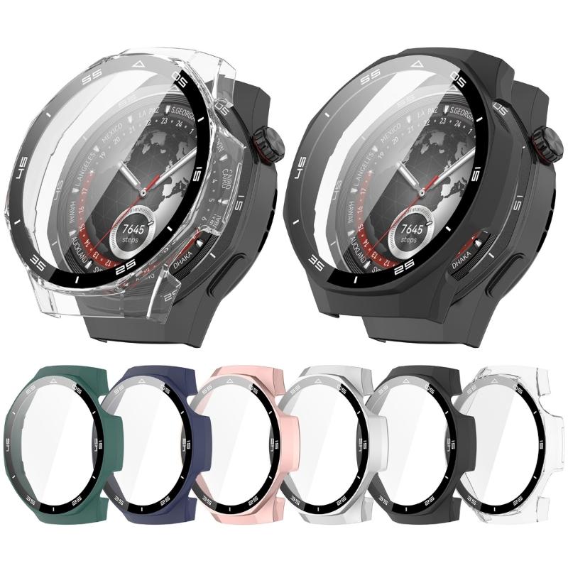 46mm Smartwatch Hard Case PC & Glass Watch Bumper Easy Installation Watch Protective Cover Simple To Use for Watch GT5