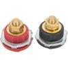 Car Thru Panel Battery Terminal Connector 2 Pcs, 3/8in Automotive Feed Thru Battery Terminal Connectors with Silicone Terminal Covers, Solid Zinc and