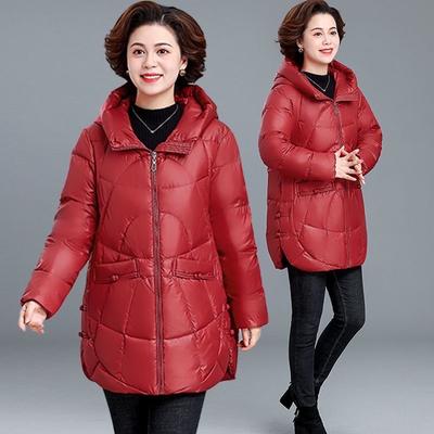 Mother Winter Down Cotton Jacket Coat Thicken Warm Grandma Snow Wear Parkas