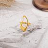 Stainless Steel Hollow Out Geometric Irregular Gold Color Rings Creative Statement Finger Ring Jewelry Accessories Dropshipping
