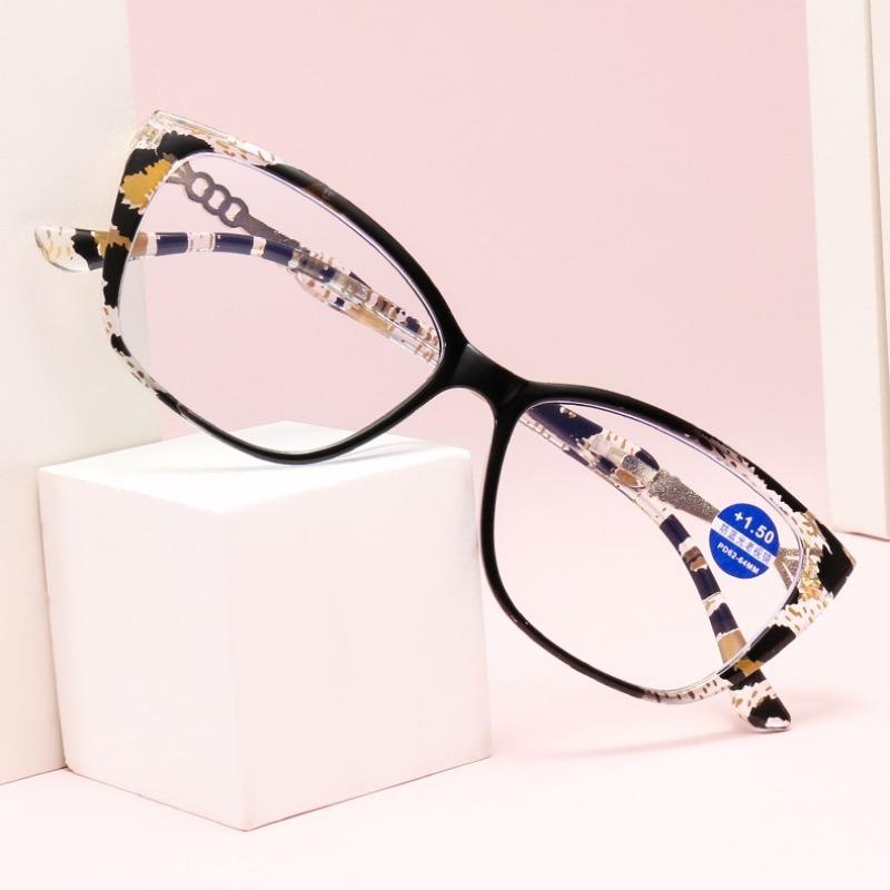 Retro Anti-blue Reading Glasses Leopard Patterned Square Frame Presbyopia Eyeglasses Blocking Blue Light Eyewear +1.0 To +4.0