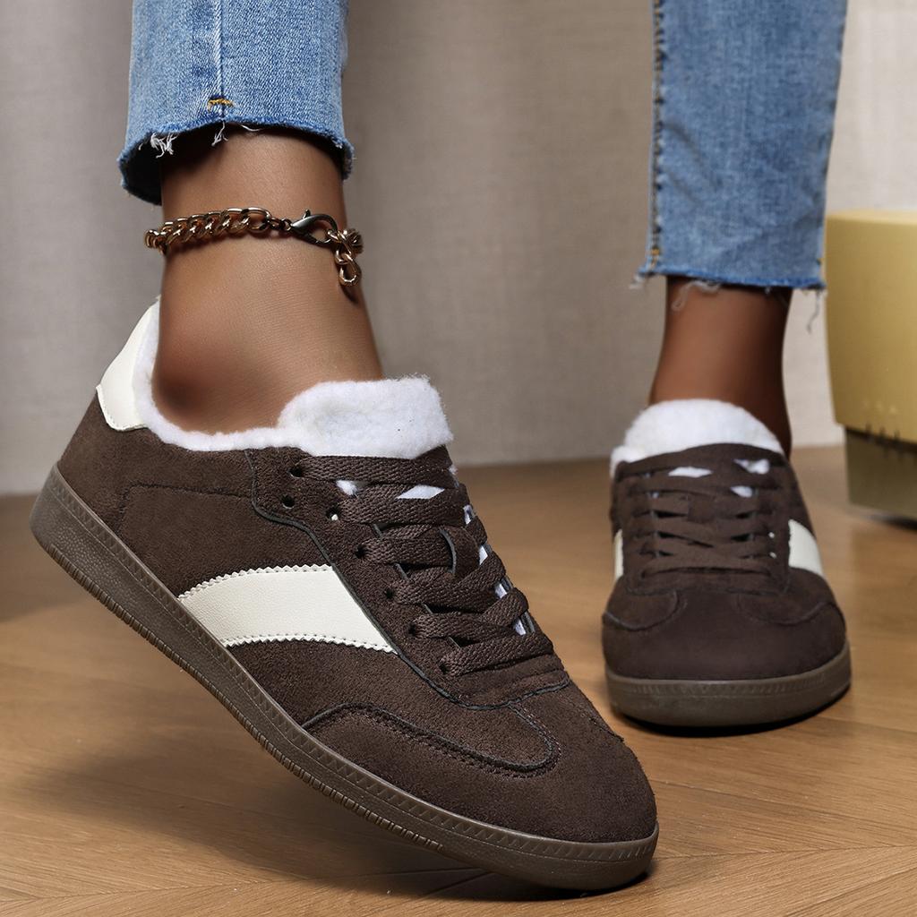 Fleece Board Shoes Women's Fashion Trendy Cotton Shoes Lightweight Sports Casual Shoes Non-slip and Wear-resistant Women's Shoes