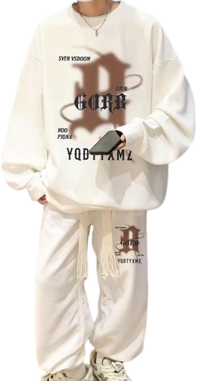 

Neiman by Streetwear Sweatshirt and Men s 2-Piece Set, Pants, Spring, White, 5S-N05-WHXL белый