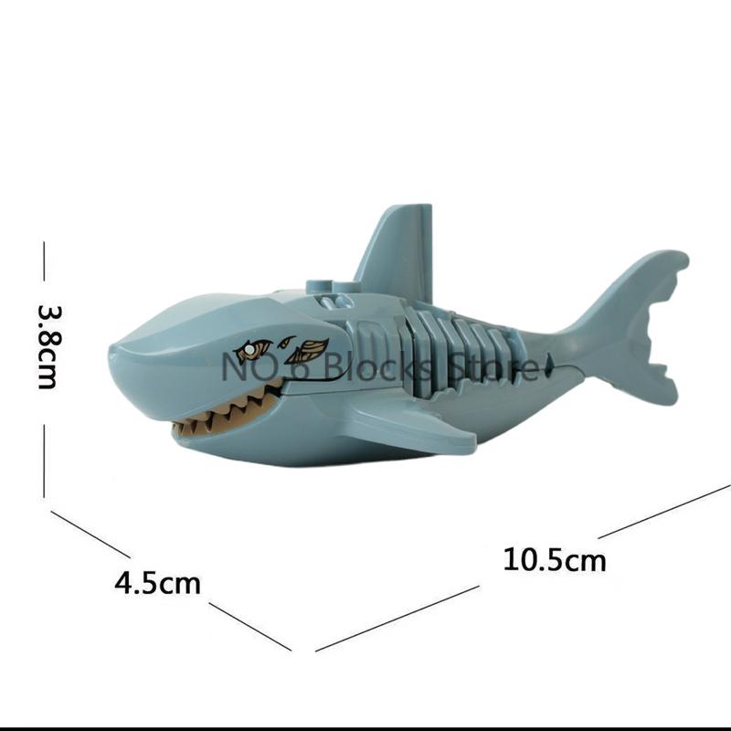 MOC Animali Blocchi da Costruzione Zoo della Foresta Tigre dai Denti a Sciabola Orso Alce Elefante Aquila Squalo Scimmia Leone Giocattolo Mini Mattoncino Regalo per Bambino S09