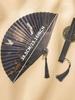 1pc-Chinese Vintage Style Folding Fan Silk Handheld Fan Foldable Bamboo Framed Decorative Folding Fans for  Wedding Party