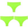Women Solid 3PCS/Set Panties Sexy Middle Waist G-String Thong Femal Soft Nylon Lingerie Stretch T-Back Thong Underwear