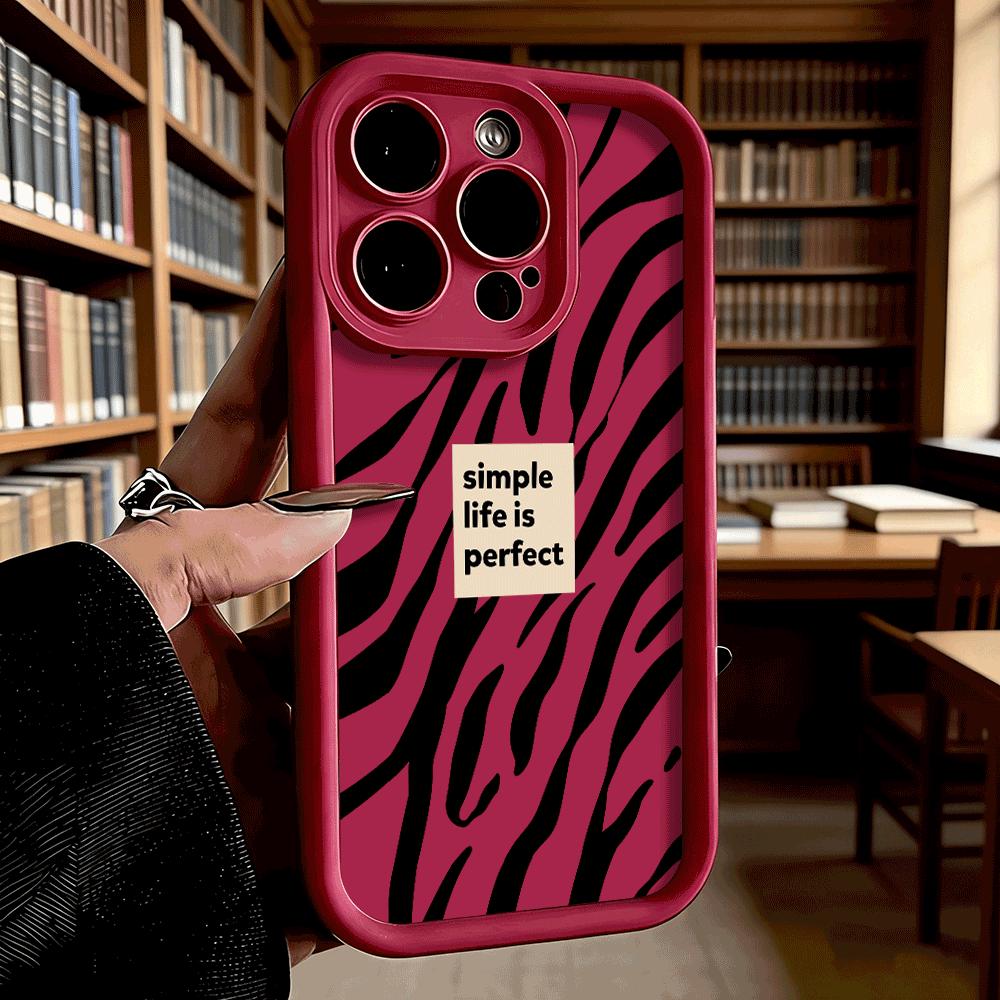 Zebra Stripe Pattern Phone Case for iPhone 17 16 15 14 13 12 11 Pro Max Plus Anti Scratch, Gel Flexible Protective