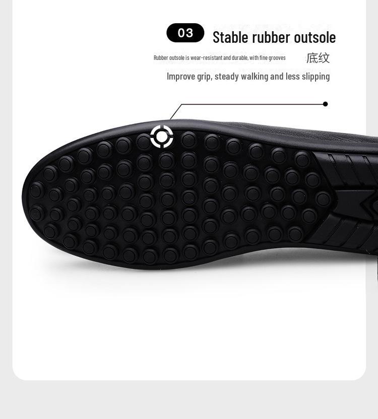 Men's Soft Cowhide Leather Casual Shoes, Size 36-45, Slip-On Style