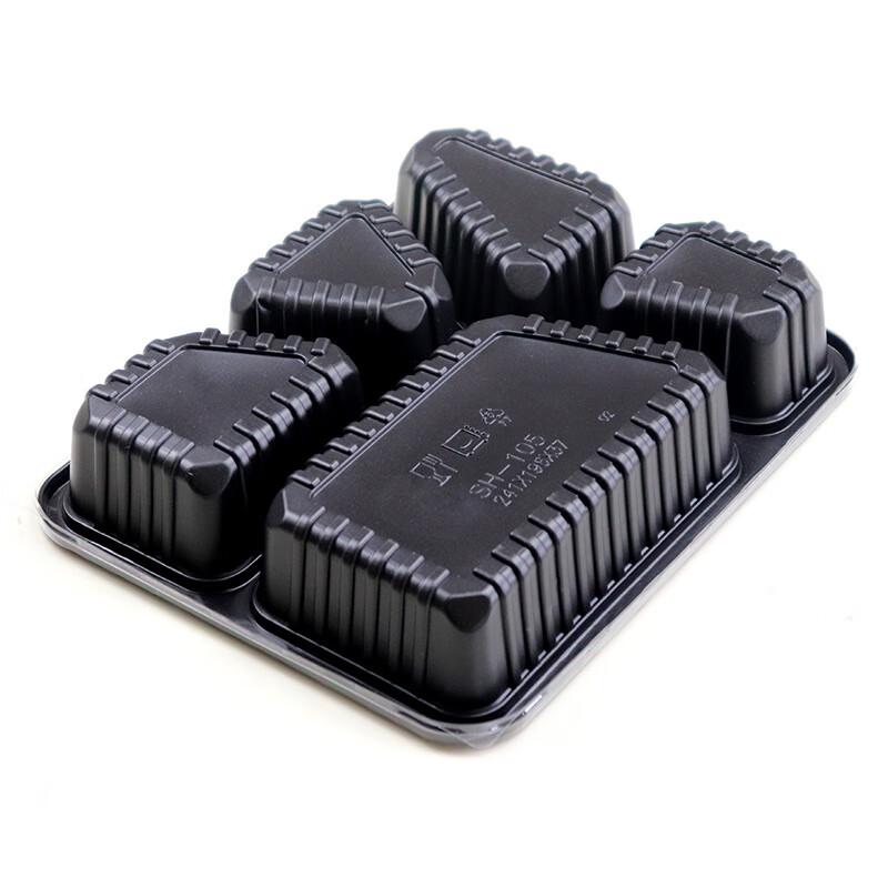HUIHUADU Microwaveable Five-Compartment Disposable Meal Boxes