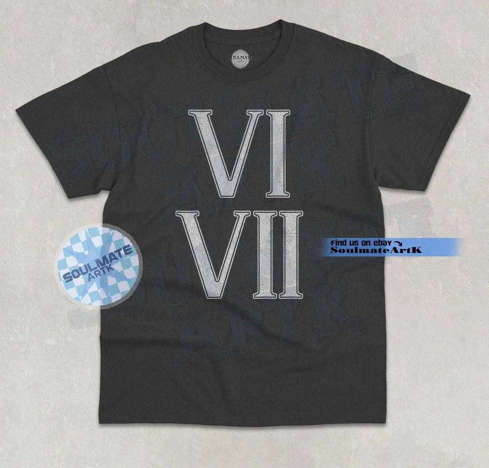 VI VII 67 T-Shirt Roman Numerals Trendy Simple Funny Meme Gen Alpha Unisex Shirt 3XL