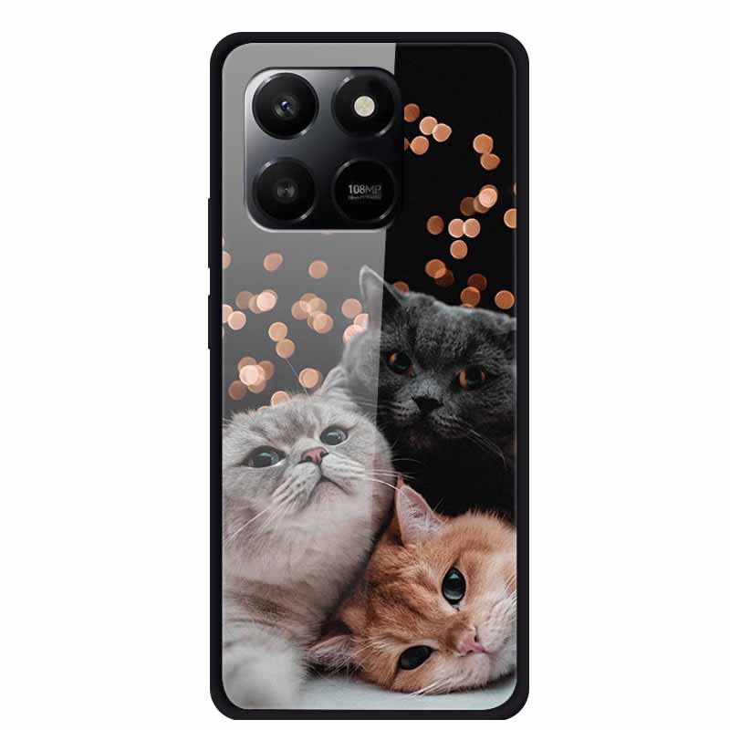 6.77" Glass Back Cover For Honor 400 Smart X7d 2025 Case Tempered Glass Case For Honor Play 10T 5G Case Protective Fundas Shells