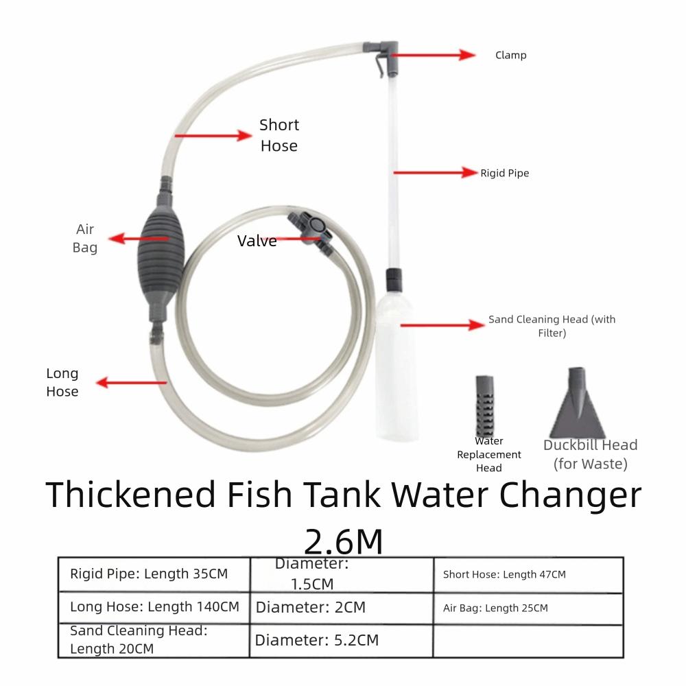 Durable Manual Fish Tank Water Changer Sand Washer Handheld Water Changer Pump Water Absorber With Filter Cleaning Accessories