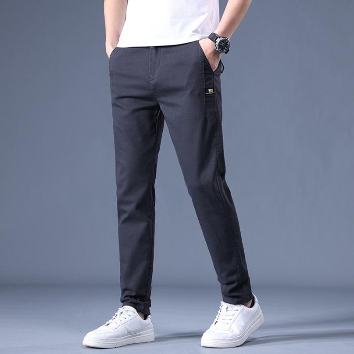 Spring And Autumn Winter Plush Thickened/Regular Casual Pants For Men'S Trendy Fashion Versatile Small Straight Tube Large Men'S Pants