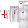 Medieval Men Tunic Cape Cloak With Elegant Cross Pattern For Cosplay Events And Halloween