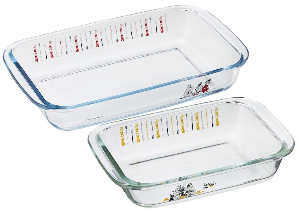 Skater Moomin Kitchen Heat-Resistant Glass Dish, Oven-Safe, 700ml, GCD1-A