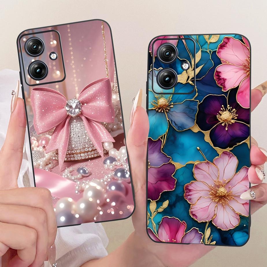 For Motorola Moto G54 G84 Case Luxury Butterfly New Painted Cover Soft TPU Phone Case For Motorola G84 G 54 MotoG84 MotoG54 Bags