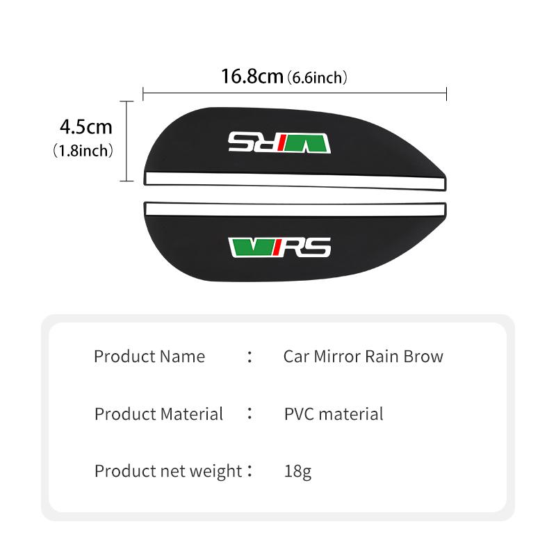 2pcs Carbon Car Rearview Mirror Rain Eyebrow Blocker Sun Visor For Skoda Octavia 2 3 Rapid Kodiaq Karoq Fabia Kamiq Superb MK3