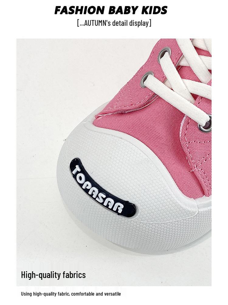 2026 Little Boy & Girl Soft Sole Canvas Shoes - Korean Style, Indoor Kindergarten, Spring/Autumn