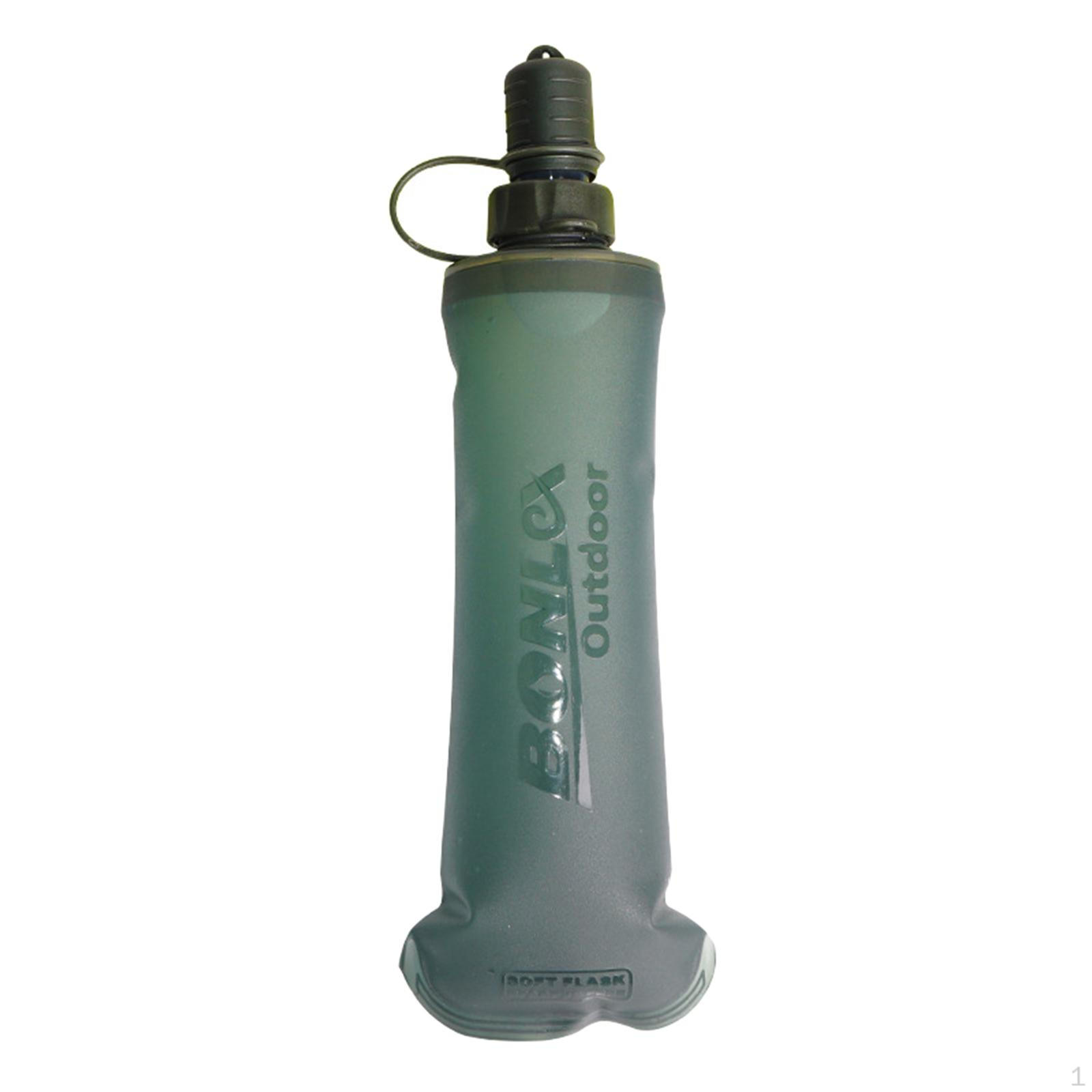 0.25/0.5L TPU Soft Folding Water Bottles Bpa- s Collapsible for Running 250ml