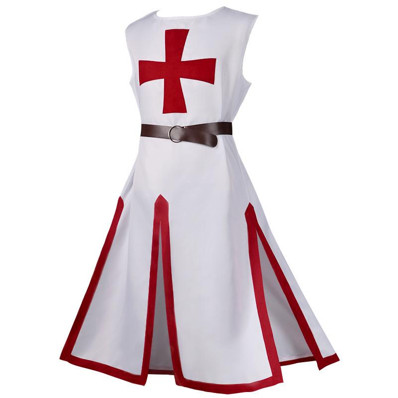 2025 Medieval Templar Women's Ball Gown Cosplay Costume - European and American Style