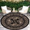 Keltisches Knoten Magisches Symbol Runder Teppich Schwarz Gold Flanell Teppich Mystische Dekoration Für Schlafzimmer Arbeitszimmer Spirituelles Zuhause Akzentstück