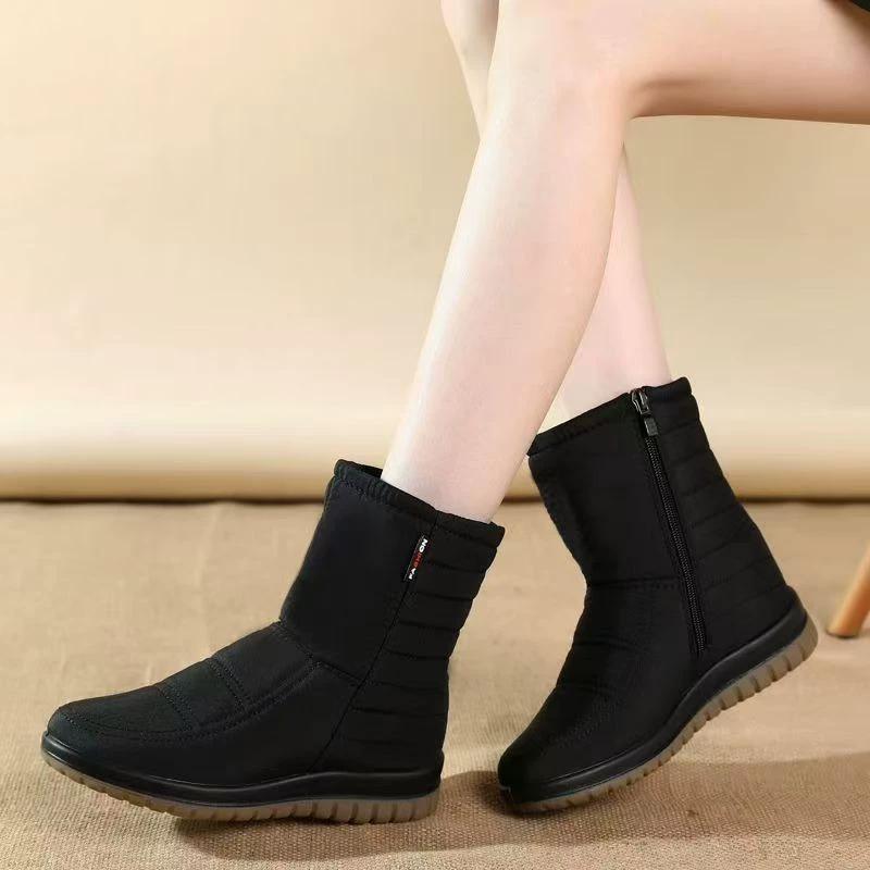 Autumn Winter Waterproof Snow Boots Women Winter Shoes Cold Winter Women Ankle Boots Non-slip Ladies Cotton Shoes Plus Size