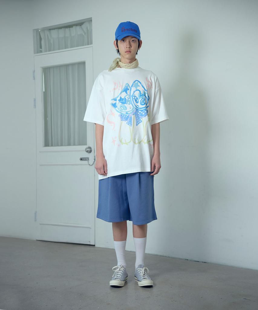 NICEGHOSTCLUB Bermuda Sweat Shorts_Blue(Ng2Gmupa01A)