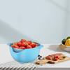 Double Layer Drain Basket ,Fruit Vegetable Washing Bowl ,Reusable, Multifunctional ,Rotatable