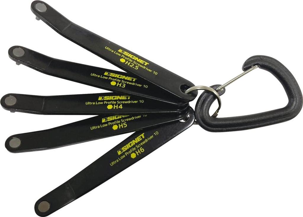 SIGNET Maintenance Tool Thin Offset Wrench Set of Hex 35081 (Signet) 5, Type, Black,