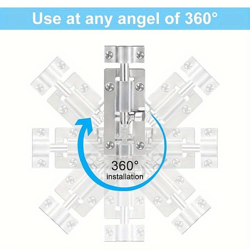 10/20pcs Square Latch Sliding Bolt Locks, Thickened Stainless Steel Door Handles for Security Doors & Windows, with Screws