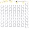 50 Pcs Windproof Fixed Light Clips Christmas String Light Hanger Hooks Waterproof Light String Clips For Roof String Lights