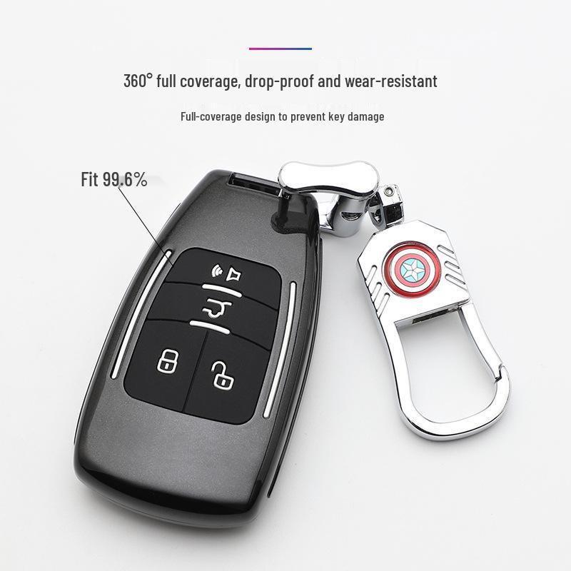 BAIC-Marvel Car Key Cover: Stylish & Personalized Remote Shell with Buckle