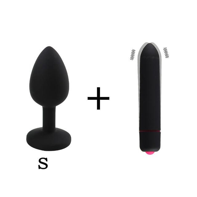 3Pcs/Set Safe Butt Plug With Crystal Detachable Jewelry Anal Plug Vagina Clitoris Vibrator Sex Toy