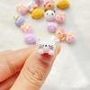 20pcs Kawaii Shiny Cute Cartoon Bear, Rabbit, Cat Flat back Resin Scrapbook Figurines DIY Home Decor Crafts