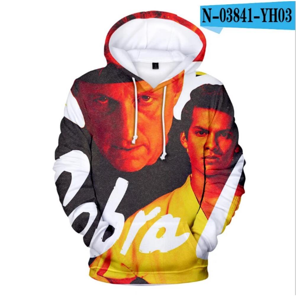 

Толстовки с принтом «Karate Kid Cobra Kai» с 3D-принтом для мужчин, толстовки для женщин, спортивные костюмы, модная осенняя толстовка с капюшоном Harajuku, повседневные пуловеры для мальчиков 160