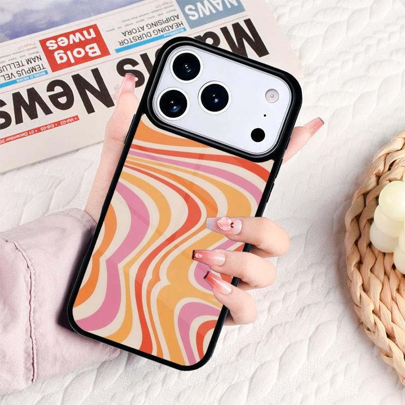 Latte Love Groovy Coffee Heart Pink Phone Case For IPhone 17 16e 15 14 13 12 11 Pro Max Air Mini Soft Protective Cover