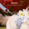 Corduroy Cat Princess Dress & Leash Set with Lace Trim