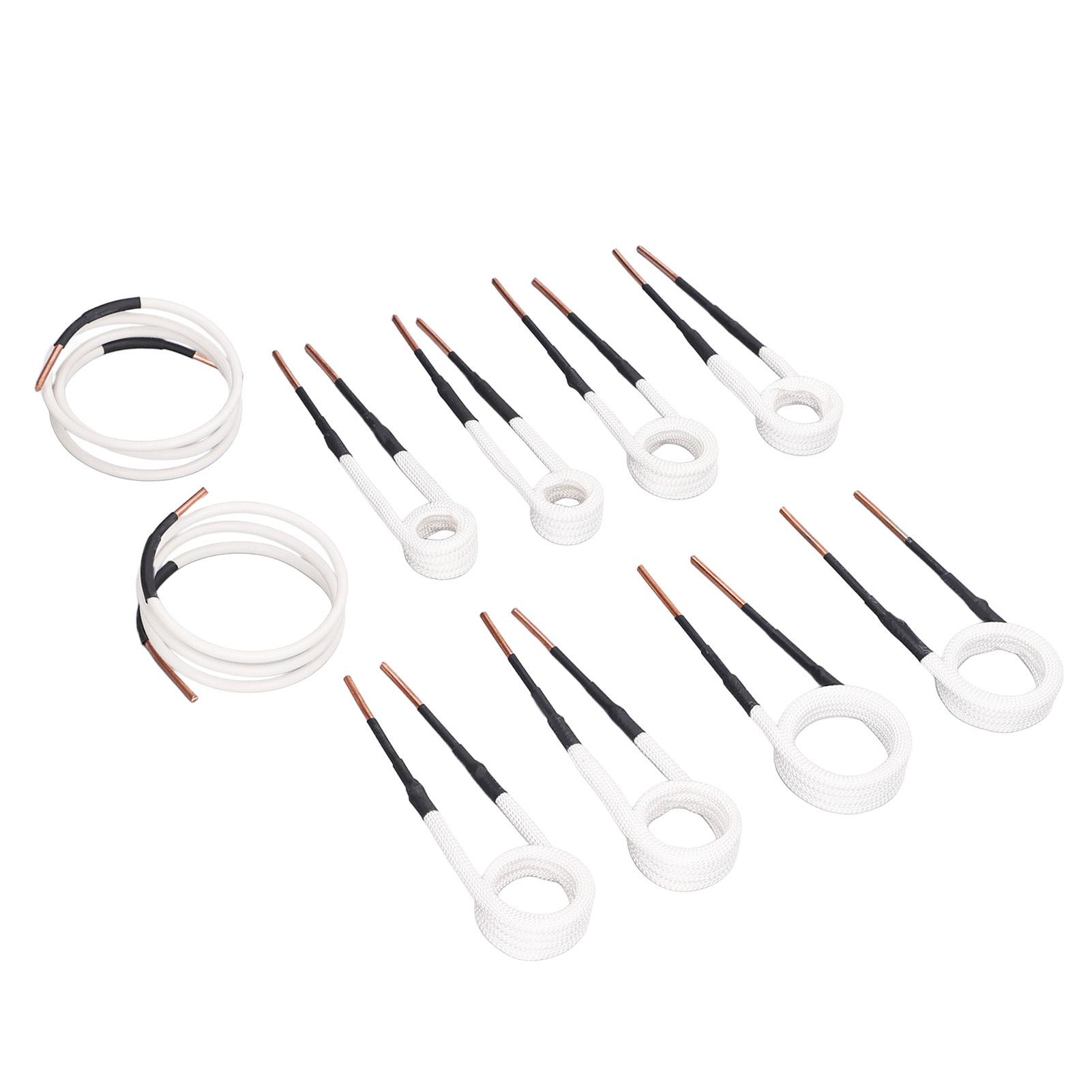 Kit de Bobine de Chauffage par Induction, 10 Pièces d'Accessoires en Fil de Laiton avec Boîte à Outils de Rangement, pour Chauffer les Écrous Rouillés et les Pièces Métalliques à Retirer