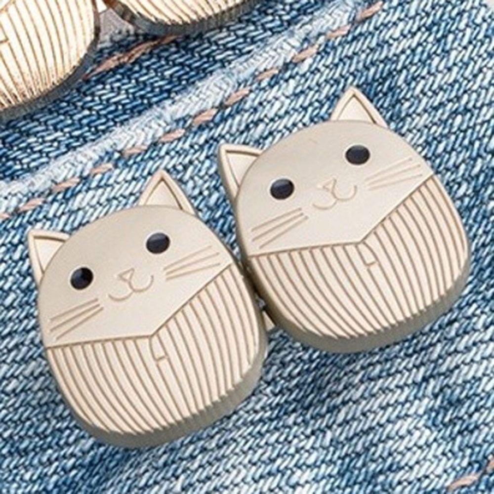 Neue Cartoon-Katzen-Jeansknöpfe Feste Taille Straffungswerkzeug Hosenstifte Verstellbare Bundschnalle Schalbefestigung