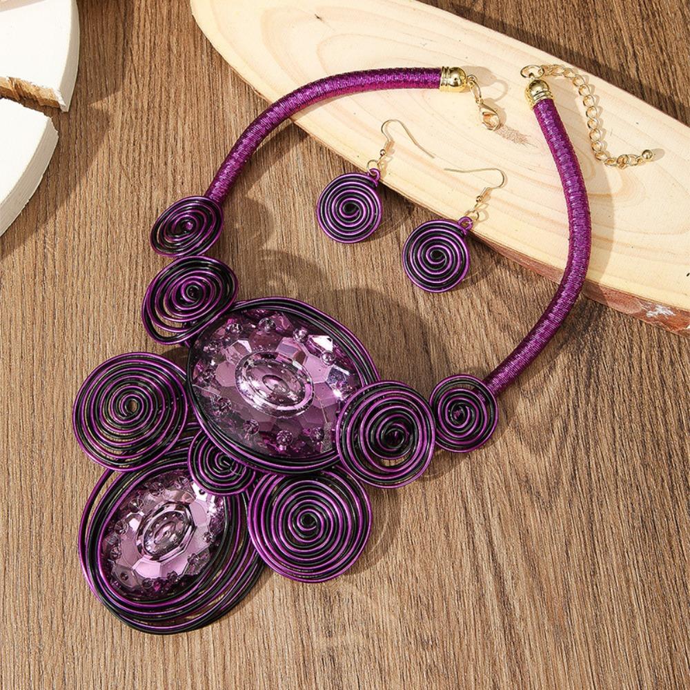 Crystal Gem Vintage Beads Necklaces Irregular Banquet Jewelry  Evening