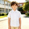 T-shirt a maniche corte con colletto per ragazzi e ragazze, per uso casual quotidiano