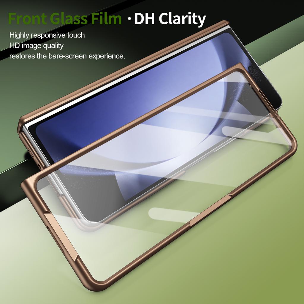 Ochrana pantu s fólií na přední sklo Magnetický 360° otočný integrovaný stojánek ze slitiny Pouzdro Pro Galaxy Z Fold 5 6 7 8 Ultra